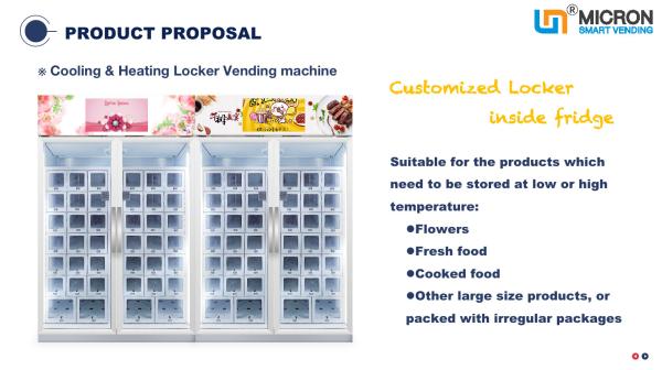 Large Items Locker Vending Machine With Fridge Card Payment System, cooling