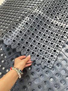 China Anti-Static Rubber Hole Mat Static Dissipative Rubber Mat Punctured Anti-Static Rubber Mat wholesale