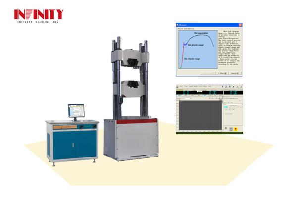 Quality Max tensilespace 1000mm Hydraulic Universal Testing Machine for Flat Sample Clamping Thickness 0-60mm for sale