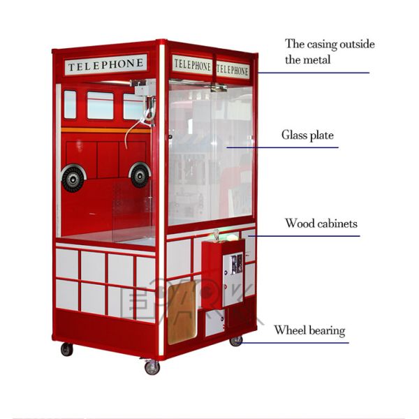 Big Size British Style Doll Prize Claw Crane Machine Reverse Vending