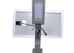 Sensor Solar Powered LED Street Wall Light Remote Control With Lithium Battery