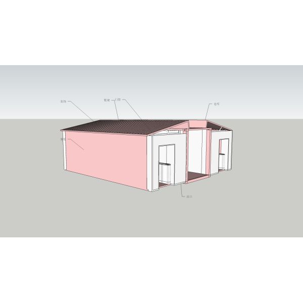 40ft Custom Single Side Expansion Twin Cabin Container House Green Building