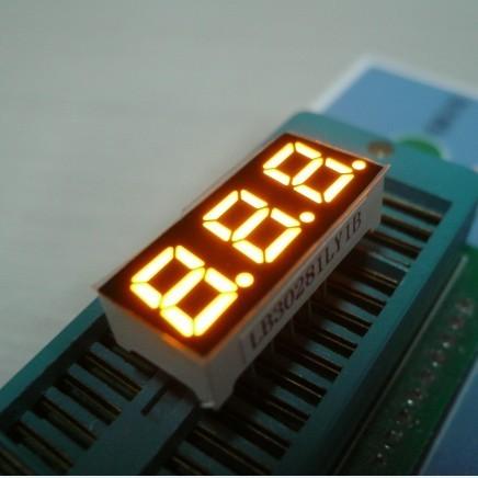 Quality Three Digit Mini 7 Segment LED Display Multiplexing For Indicator Yellow for sale