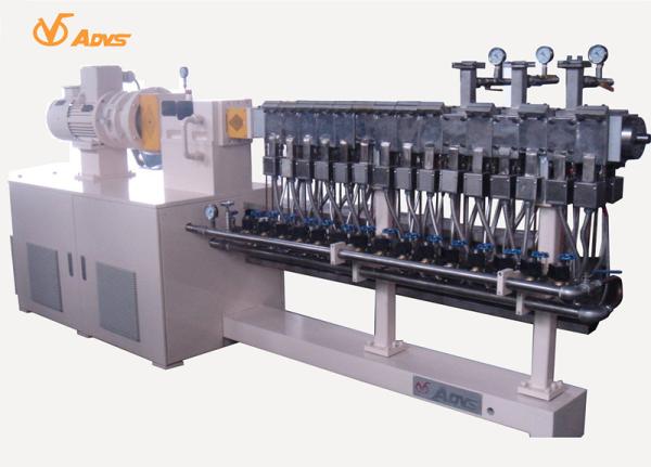 Quality 3 Phase Reactive Co Rotating Twin Screw Extruder With Devolatilization Vents for sale