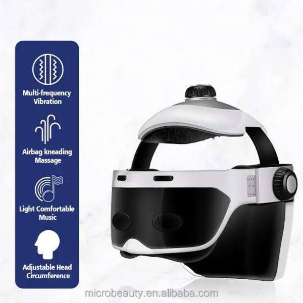 Home Use APP Control Intelligent Head Massager Head Eye Relax Built In Music Bluetooth