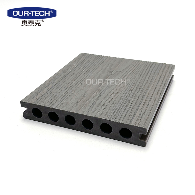 3D Embossed Finish 100% Waterproof Anti-Slip Textured Surface WPC Decking Composite Decking for Outdoor