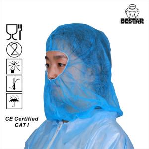 China Latex Free Polypropylene Balaclava Disposable Hood With Face Shield wholesale