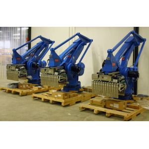 China Mixed Automatic Palletizing Robot System Case Packer Palletizer Depalletizer on sale