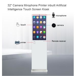 RAM 4GB 32 Inch Floor Standing Touch Screen Kiosk With Andorid RK3399