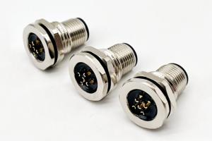 China M12 Series Circular Connector Male Plug 5pin rear screw Panel mounting M16*1.5 PG9 on sale