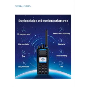 Bluetooth Beidou / GPS Digital Walkie Talkie PH990EX Anti Explosion IP68