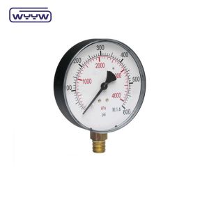 High Accuracy Precision Test Pressure Gauge Manometer bottom Mount