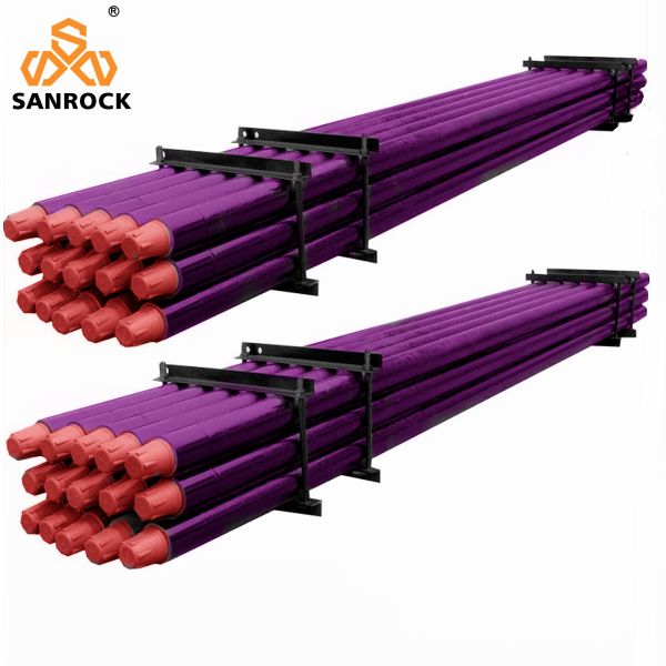 API Thread Drill Pipe 76mm 2m Upsetting Process And Nitriding Treatment Drill Rod