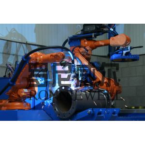 Pipe Prefabrication Robot Welding Machine With ABB / OTC Robot Body