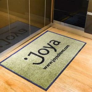 China Custom Print Commercial Entrance Mats Carpet Logo Doormats Rugs Nylon Surface on sale