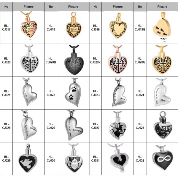 Picture Plating Black Gun Plated Peony Pendant Cremation Jewelry Memorial Urn Necklace