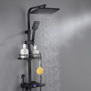 China Wall Mounted Bathroom Shower Tap Set Digital Thermostatic Shower Faucet Set wholesale