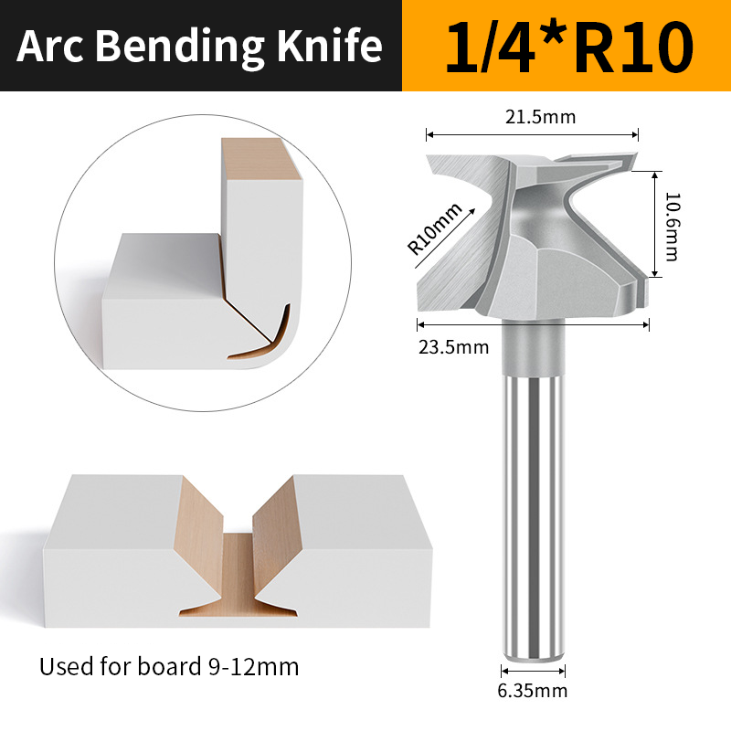 R18 R30 R50 Wood Surfacing Router Bit 55 Degree Hardwood Router Bits