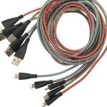 USB 2.0 Nylon Braided Type C USB Data Cable USB Charging Cable For Computer,