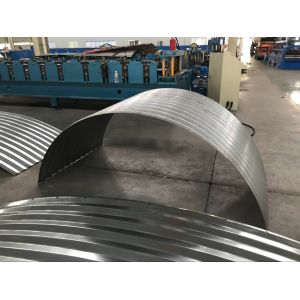 Drain Culvert Corrugated Steel Silo Roll Forming Machine With Arch Curving