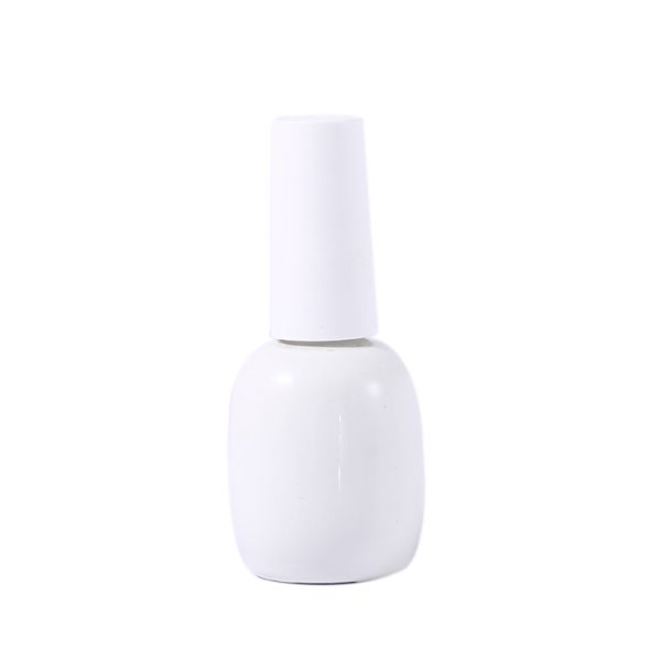 Glass Body 15ml Cute Nail Uv Gel Polish Bottle With Dupont Brush High End Printer Custom Round Empty From Glass Packaging