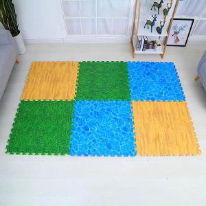 China Grass Pattern Eva Interlocking Soft Foam Floor Mats Nontoxic Fadeproof wholesale