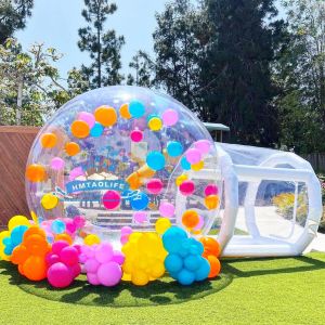 China White Bounce House With Bubbles Playing Jumping Transparent wholesale