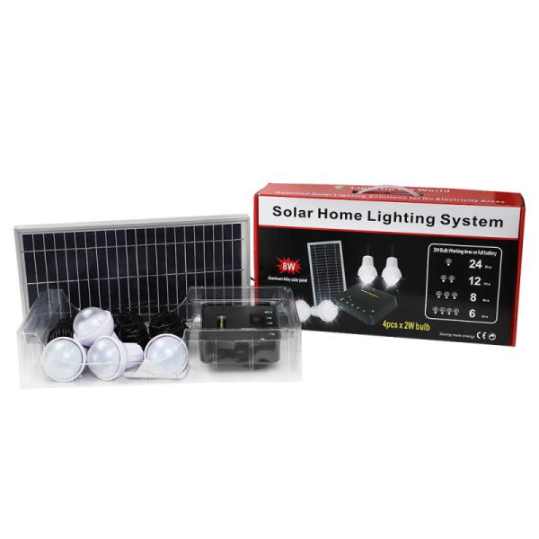 Quality Rohs 8W Solar Panel Complete Set For Home , 11V Solar Mobile Lighting System for sale