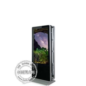 Free Standing Interactive Signage Display Double Sided Touch Screen Computer