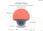 Hands Free Lovely Mushroom Wireless Bluetooth Speaker With Suction Cup