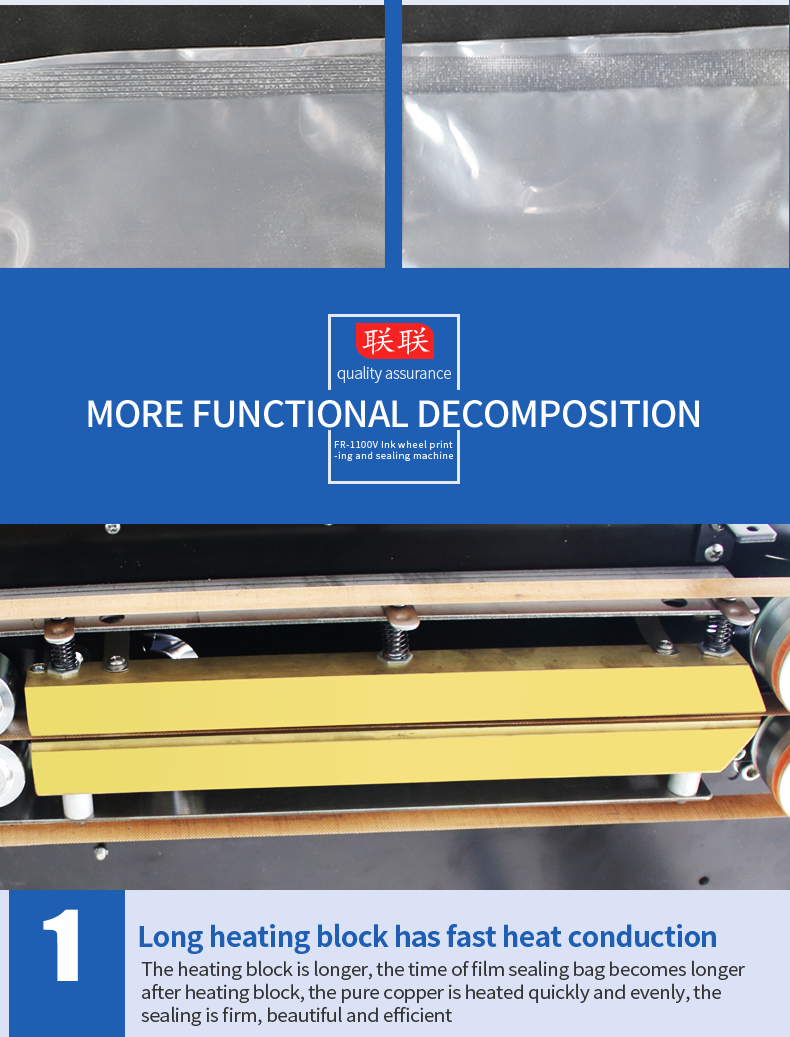 FR-1100V Automatic Vertical Continuous Band Plastic Bag Sealing Machine for Packaging