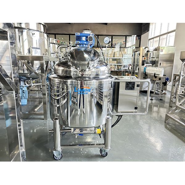 300L Fixed Cover Type Heating Mixing Tank Movable Button Control