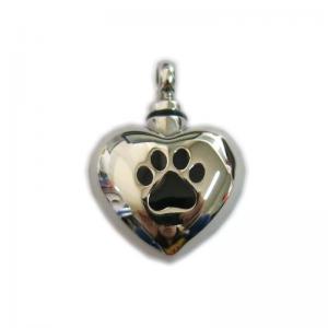 China Heart Shape Pet Urns Size 20 * 22mm Stainless Steel Polished Surface For Necklace wholesale