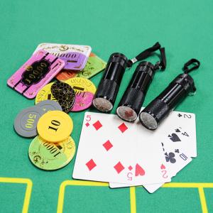 China Black Mini Portable Lanyard Code Inspection Lamp Texas Holde’M Poker Chip Coin Plastic Sheet UV Anti-Counterfeiting Mark wholesale