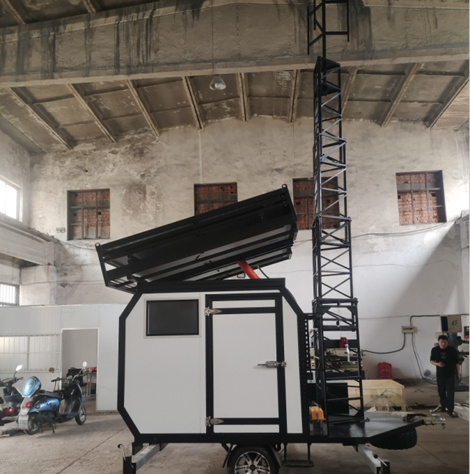Portable Static Lattice Telescopic Tower 25m Customizable Height High Payload