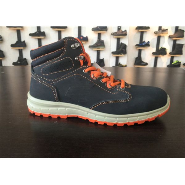 Anti Torsion Barton Print Men Work Boots , Hard Toe Work Boots Antimicrobial Treatment