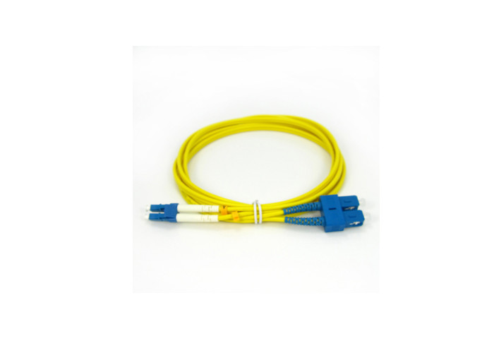 China LC-SC 9 / 125 G652D OS2 Fiber Optic Duplex Patch Cords PVC / LSZH wholesale