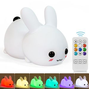 China Rechargeable Rabbit Silicone Night Light Lamp Multipurpose Durable wholesale