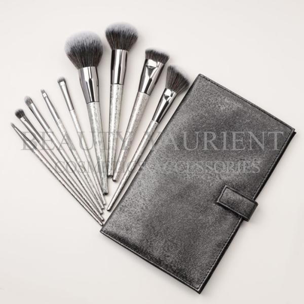 Quality Private Design Basic Makeup Brush Set With Irregular Grains Plastic Handle for sale