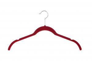 China Infant Slim Velvet Hangers Brief Vogue Compact Notched Shoulders on sale