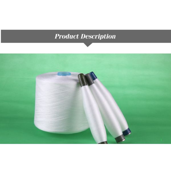 Dyeable 100 Polyester Yarn Core Spun Yarn For Sewing