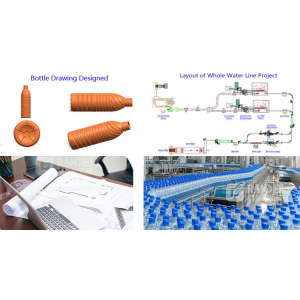 3P 7.5kw 2000ml Bottled Water Filling Machine Mechanical Driven