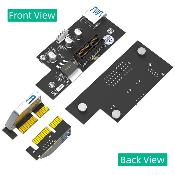 GPU PCI Express 1X To 1X / 4x / 8x / X16 Riser Card Extender With Magnetic Foot Pads