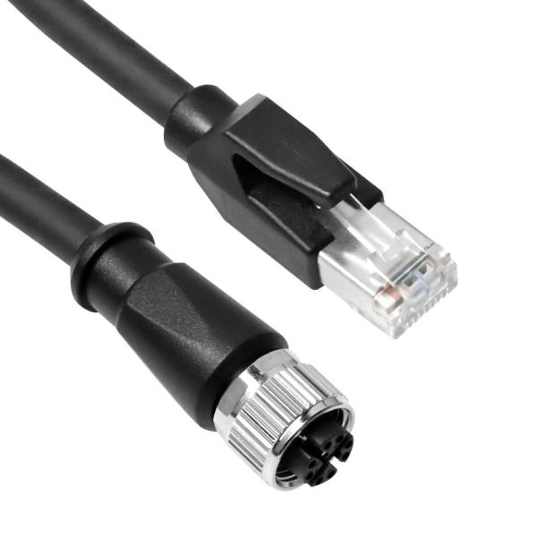 Quality Alvin's Cables M12 X-Code 8 Pin Female to RJ45 Ethernet Cable Cat6a High-Flex Shielded for Cognex Keyence Basler Industrial Automation Fieldbus Module 26.2ft/8m for sale