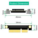 New VersionM.2 NGFF nvme M-key SSD to PCI- E 4X Extension Cable With magnetic