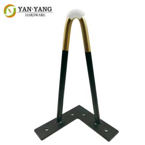 China Wholesale Furniture Parts Modern Style Golden Iron Furniture Legs on sale