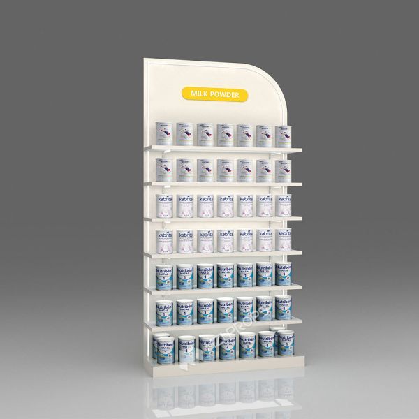 Mom & Baby Display Wall Cabinet Baby Unconventional Milk Powder Display Rack for Store Interior Design