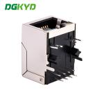 RJ45 Ethernet port, single port, all inclusive with lights, 8PIN DIP with filter