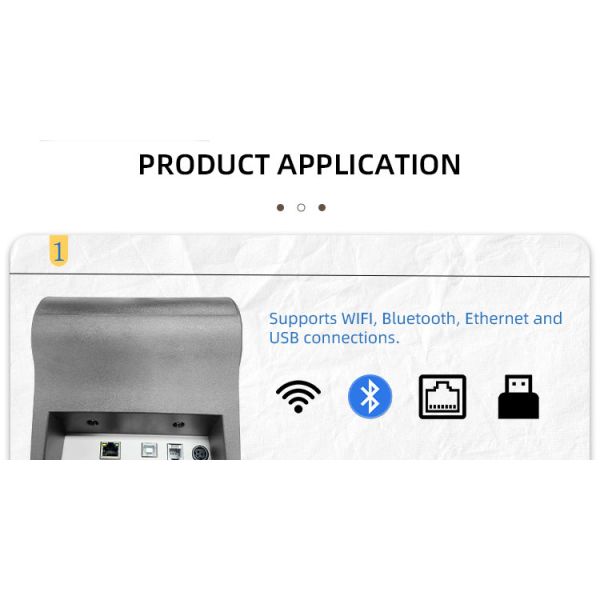 80mm Wireless Thermal Receipt Printer with USB Serial/Parallel/Ethernet Interface Type