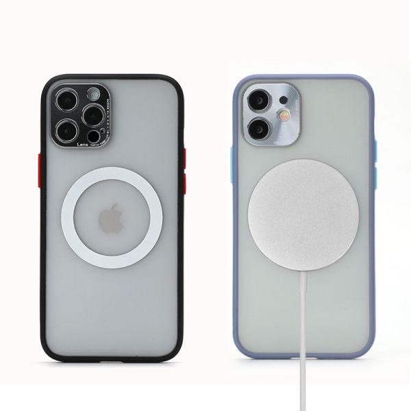 Iphone 12 Pro Max Magsafe Shockproof Matte Iphone Case Support Wireless Charging